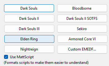 DarkScript3 - Choisir Elden Ring