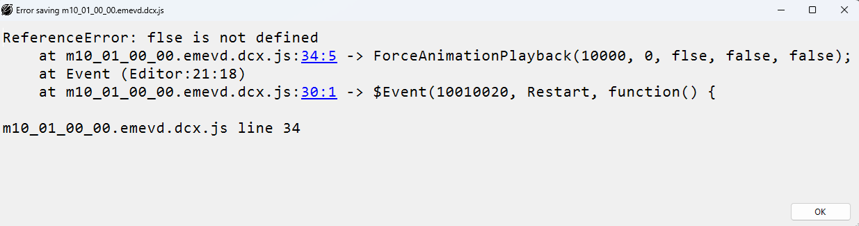 DarkScript3 - Message d'erreur